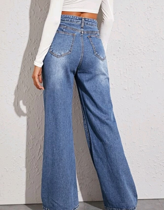 High Waist Loose Jeans