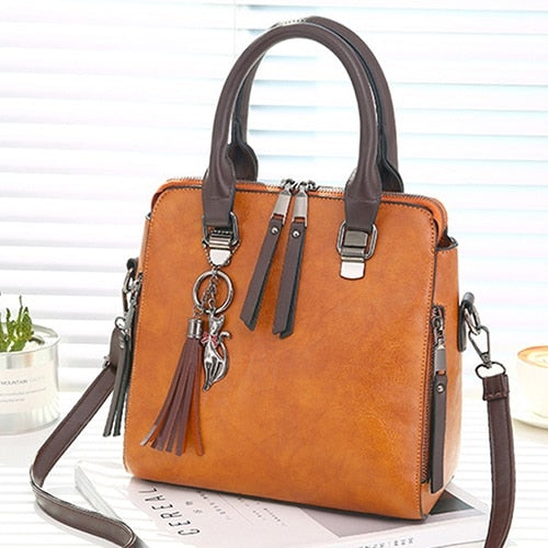 Crossbody Vintage Leather HandBags - Hey Love Boutique