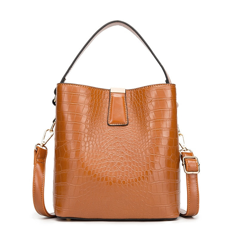 Crocodile Pattern Bucket Bags