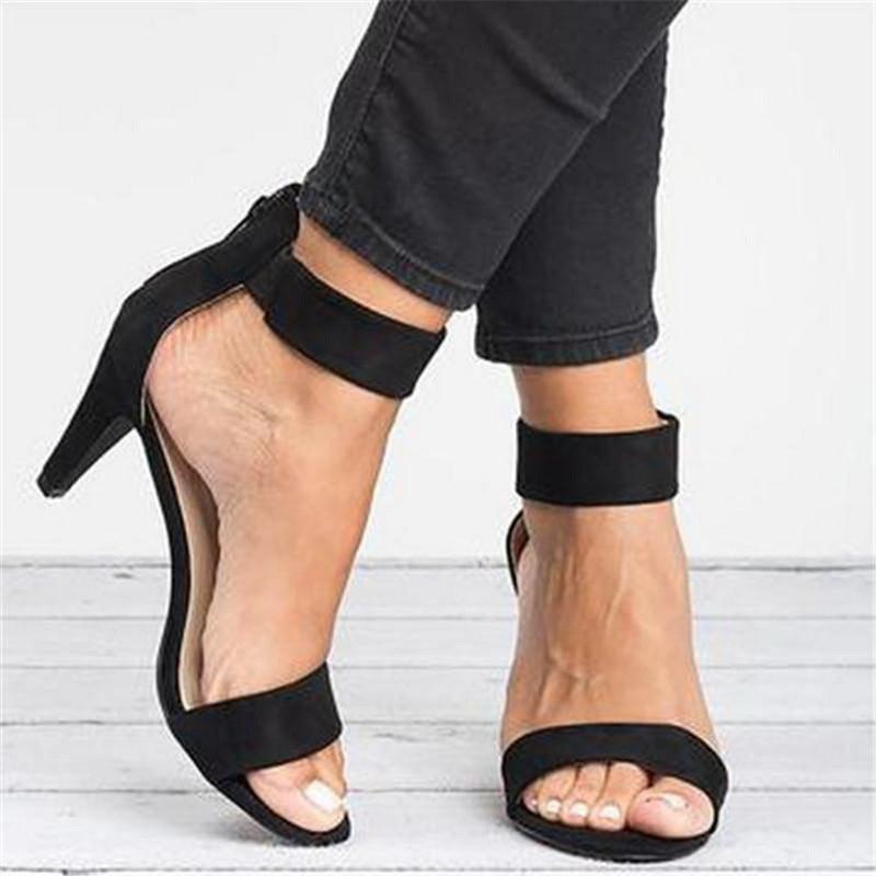 Flock Square Heel