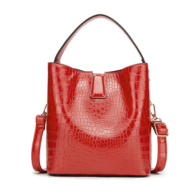 Crocodile Pattern Bucket Bags