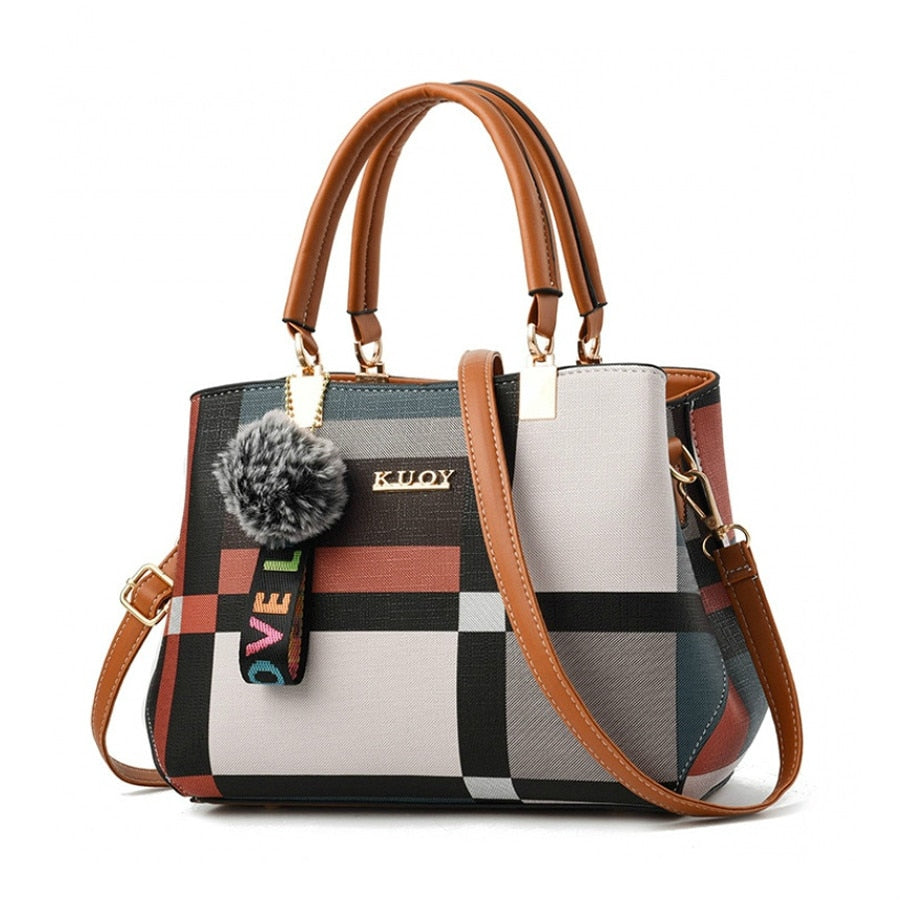 Plaid Stitching Wild Crossbody Bags