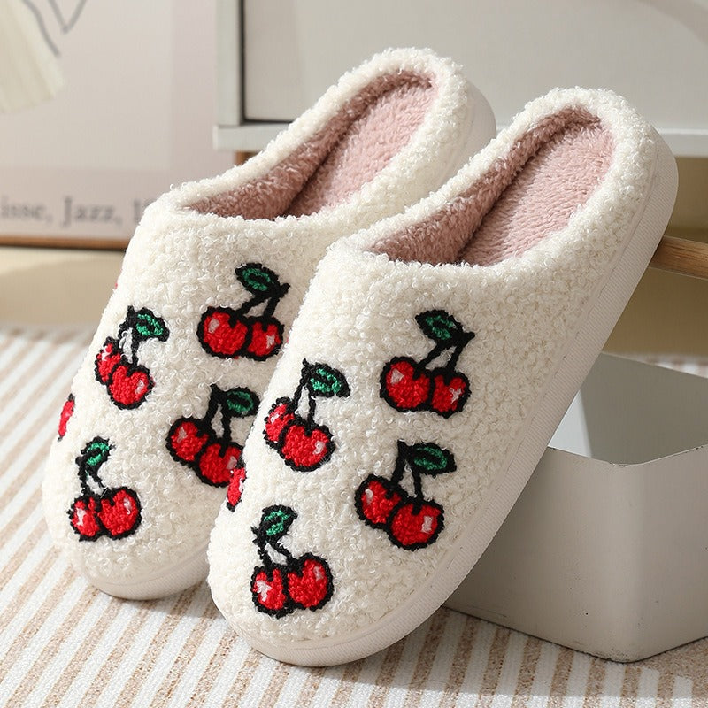 Comfortable Strawberry Cotton Slippers