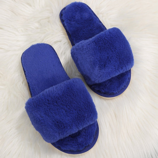 Lazy One Word Plush Slippers