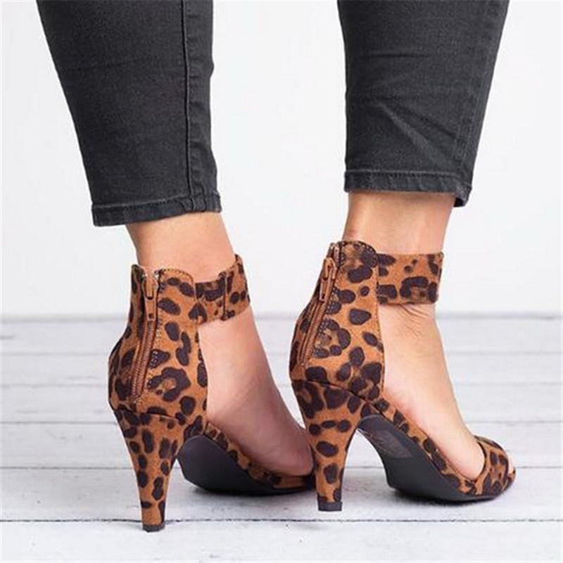 Flock Square Heel