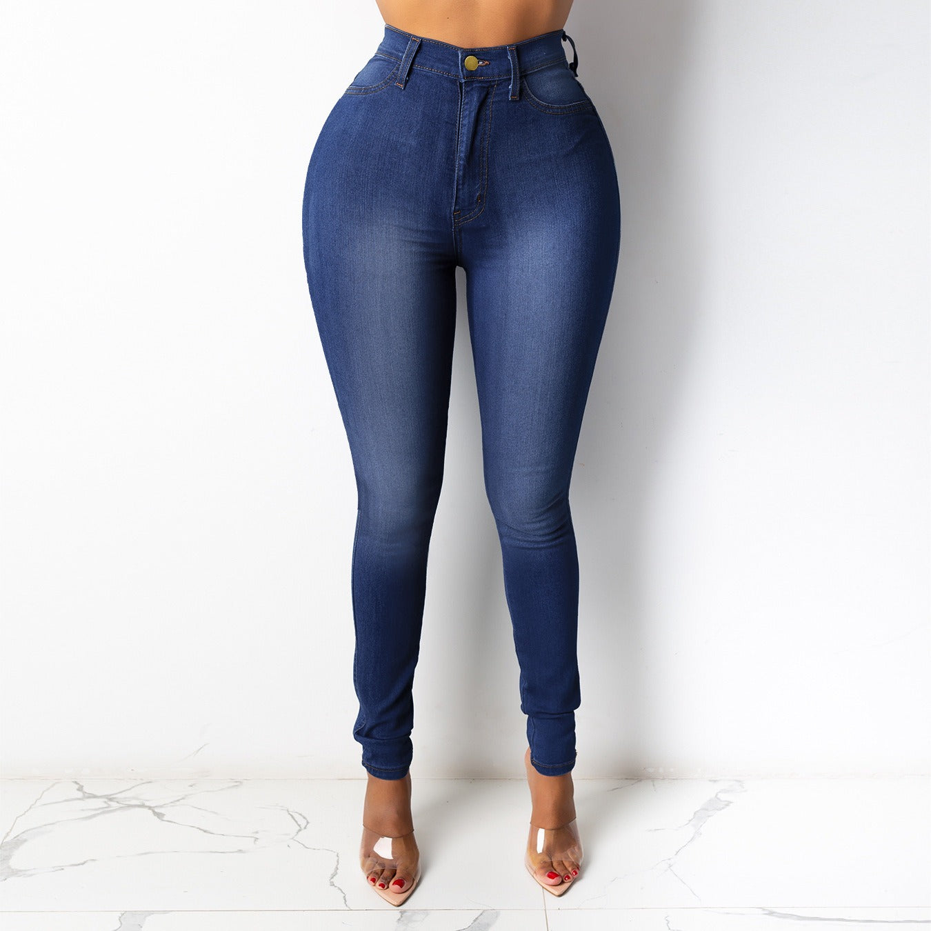 High Waist Thin Jeans