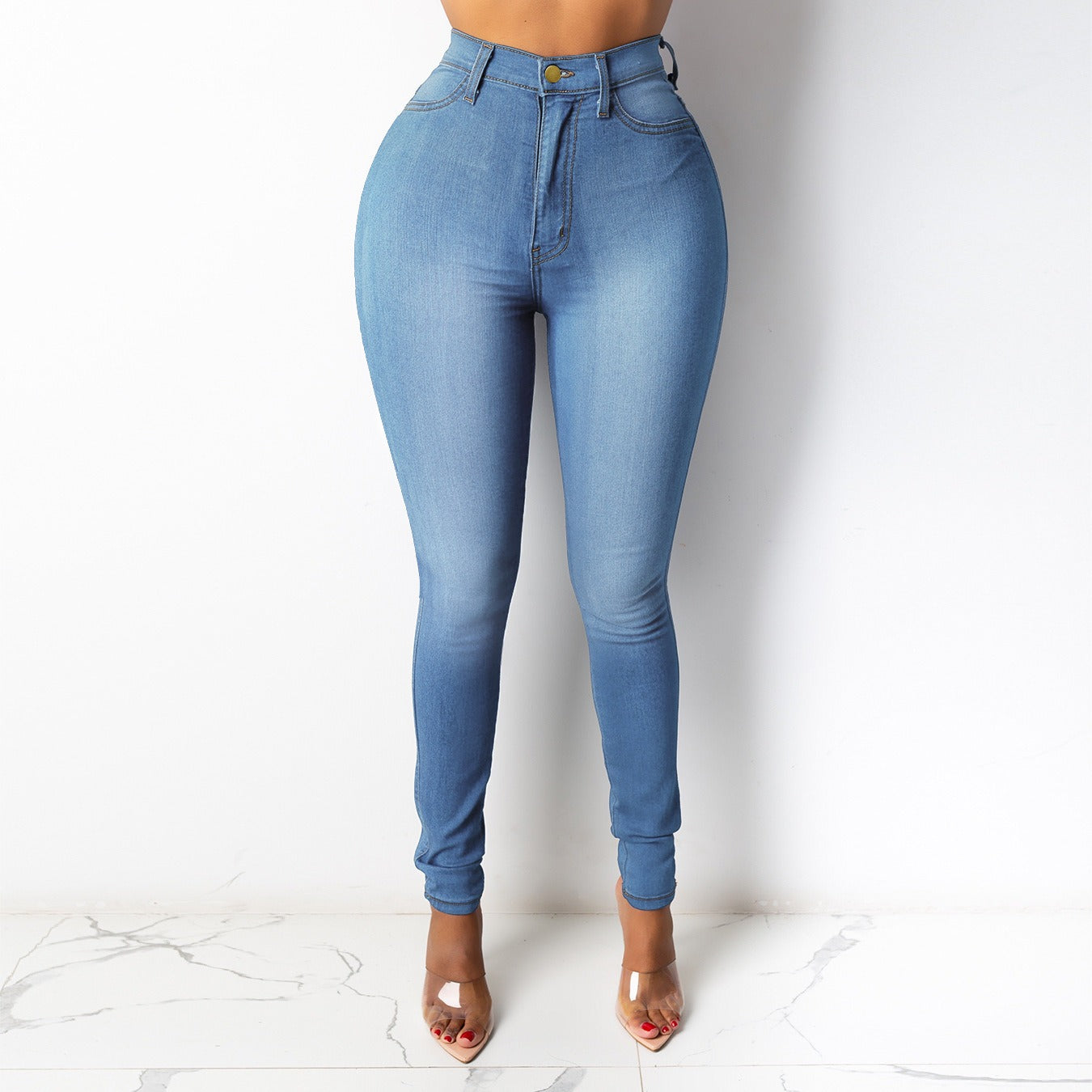 High Waist Thin Jeans