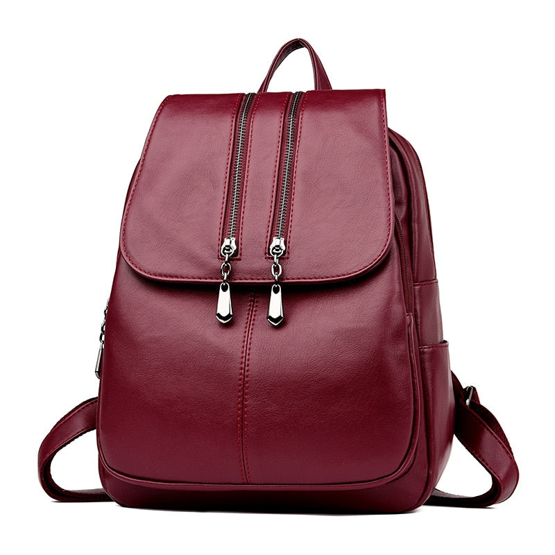 Leather Laptop Backpack