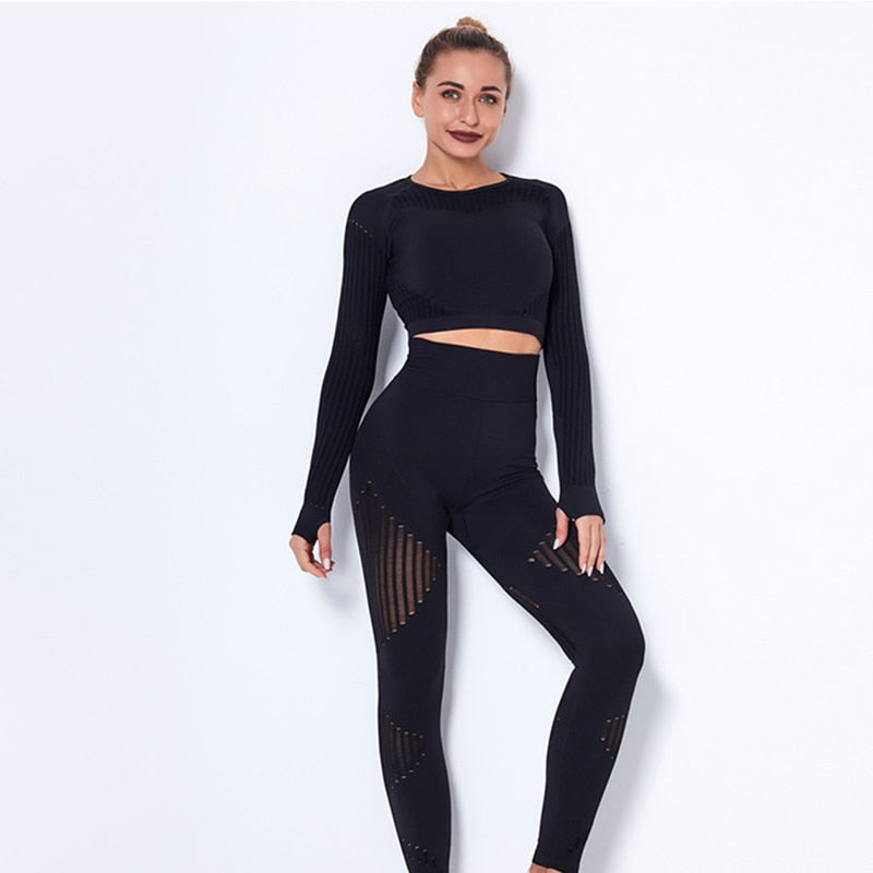 Seamless Push Up High Waist Pants Set