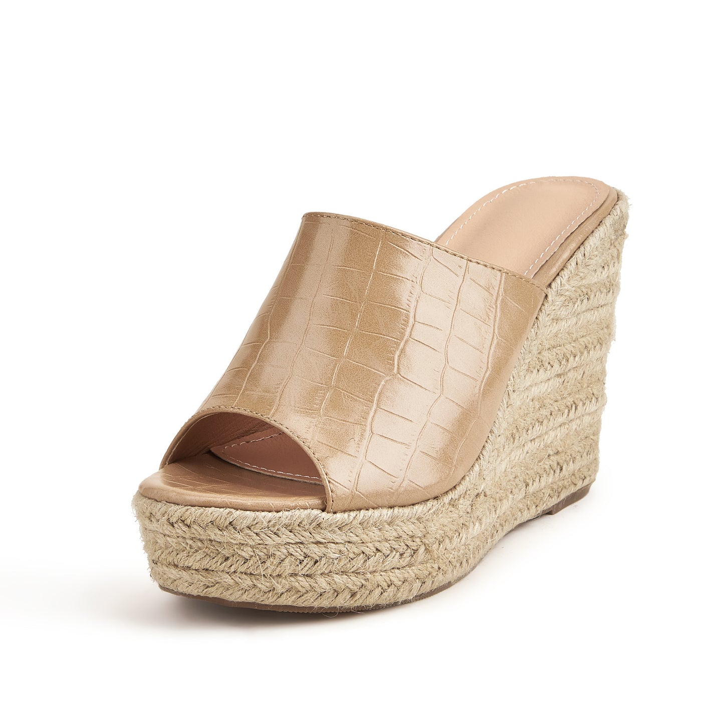 Retro Crocodile Pattern Wedge Heels - Hey Love Boutique