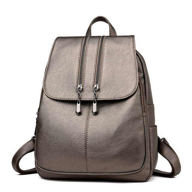 Leather Laptop Backpack