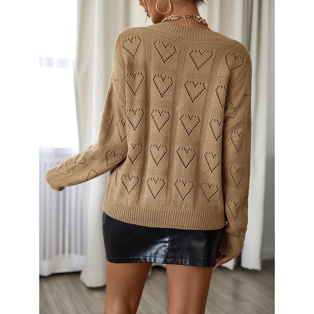 Love Pattern Sweater - Hey Love Boutique