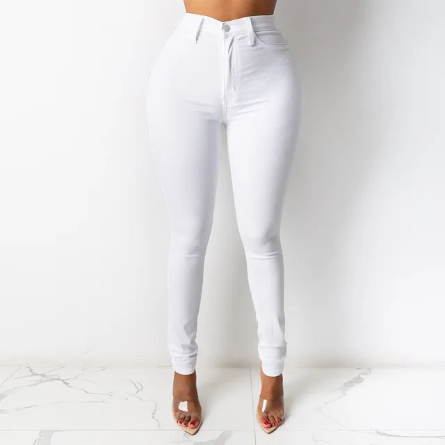 High Waist Thin Jeans