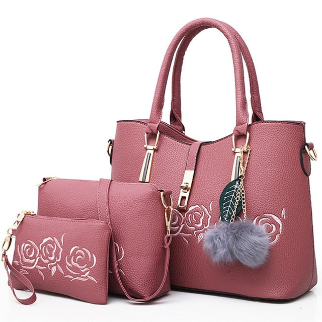 Casual Tote Messenger Bag Set