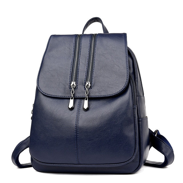 Leather Laptop Backpack