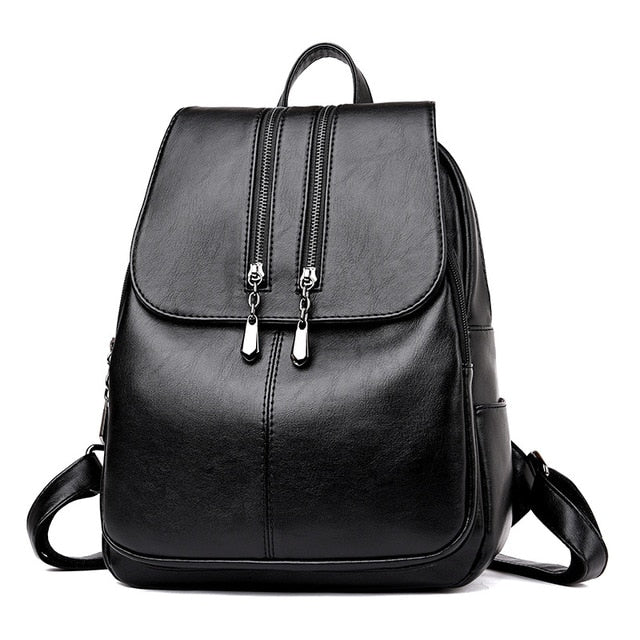 Leather Laptop Backpack