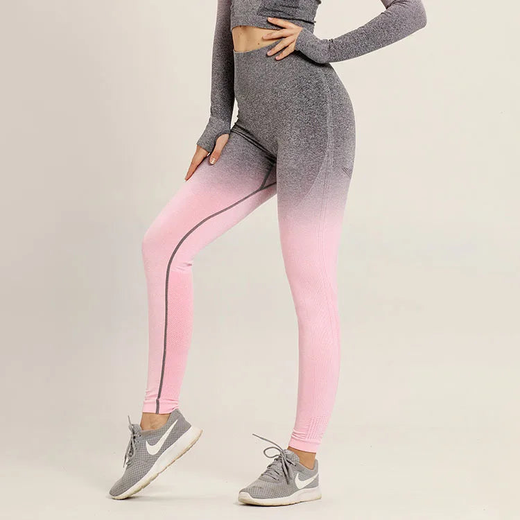 Gradient Seamless Gym Clothing Set