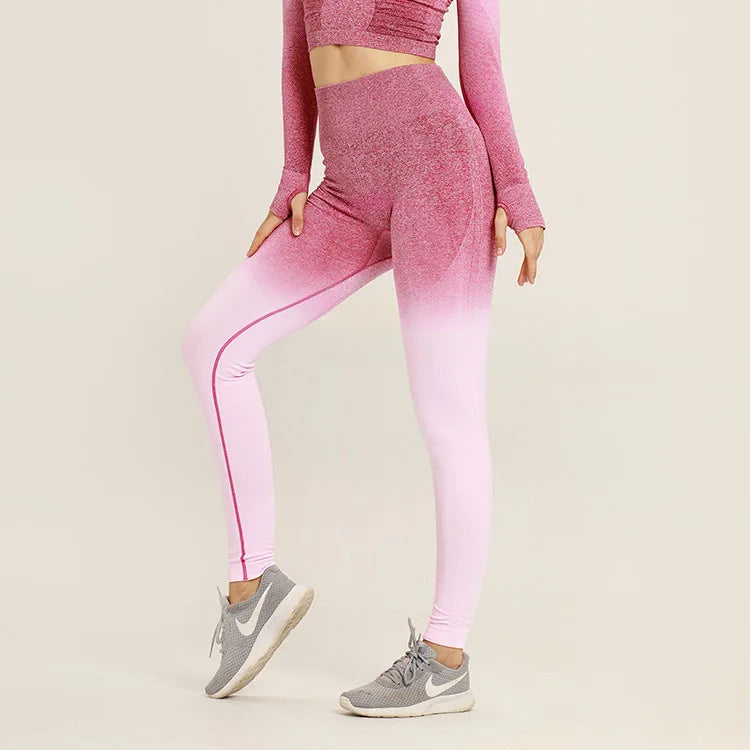 Gradient Seamless Gym Clothing Set