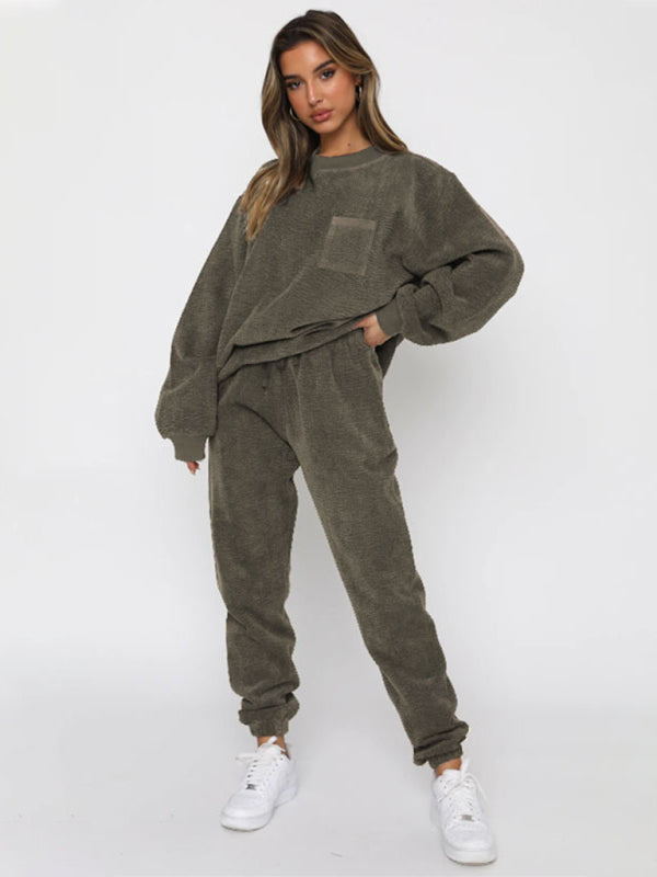 Pullover Long Sleeve Pants Two-piece Set