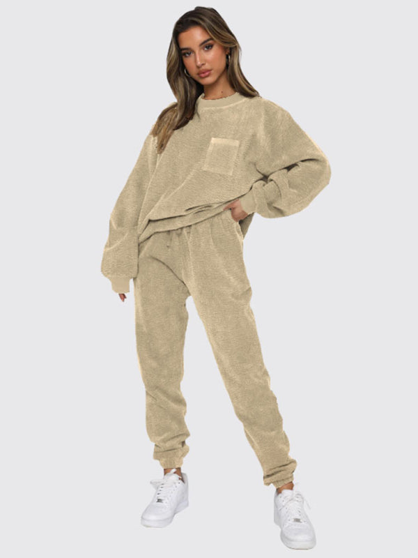 Pullover Long Sleeve Pants Two-piece Set