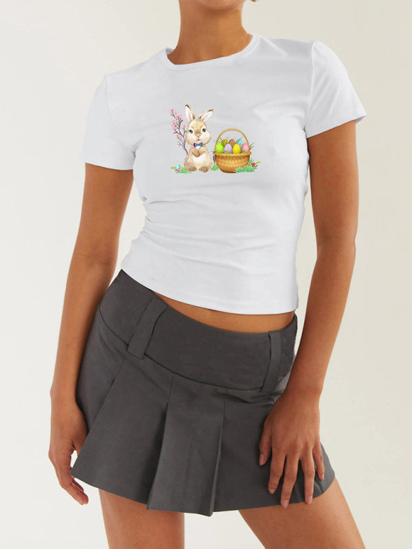 Easter Egg Bunny Printed T-shirt