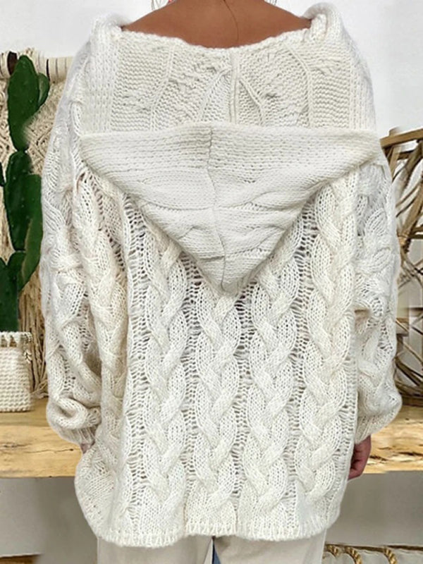 Long Sleeved Knitted Loose Pullover Sweater