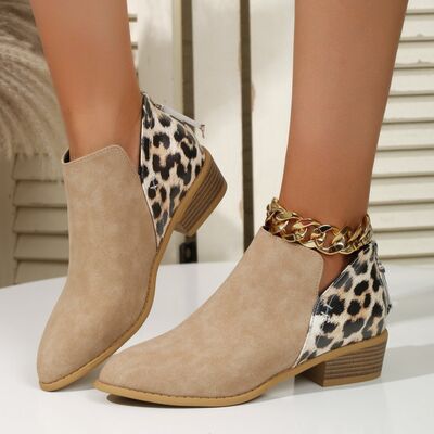 Leopard Low Heel Boots - Hey Love Boutique