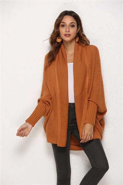 Open Front Batwing Sleeve Cardigan - Hey Love Boutique