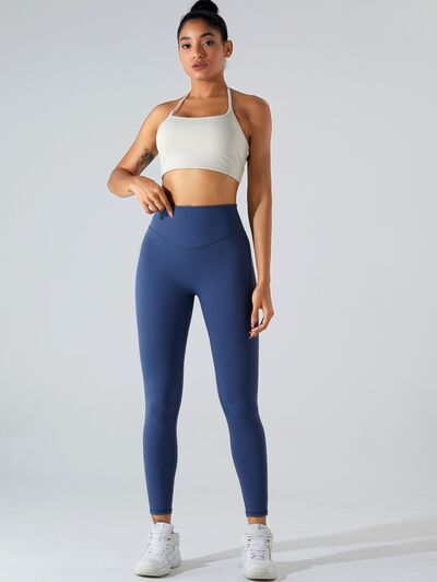 High Waist Wide Waistband Active Leggings - Hey Love Boutique