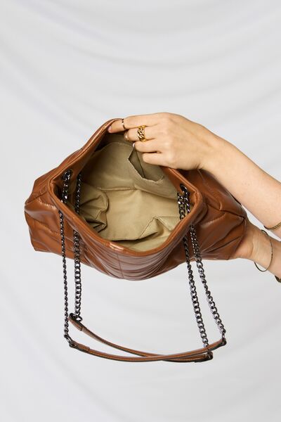 Leather Chain Handbag - Hey Love Boutique