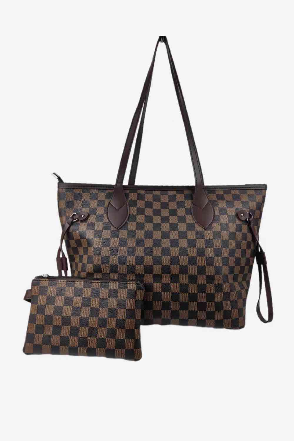 Checkered Two-Piece Bag Set - Hey Love Boutique