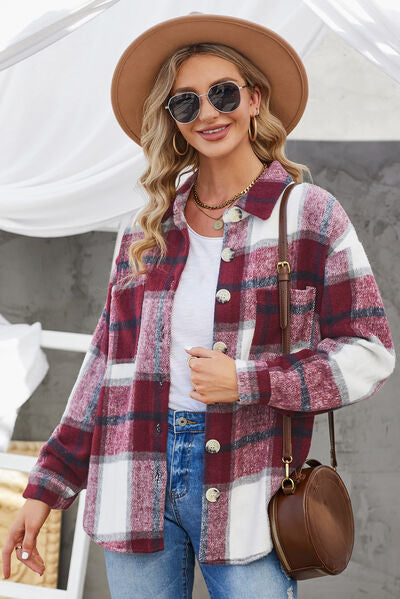 Plaid Button Up Shirt - Hey Love Boutique