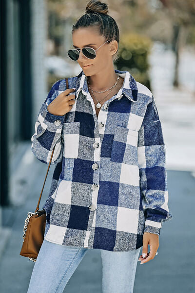 Plaid Button Up Shirt - Hey Love Boutique