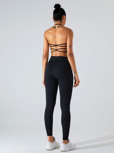 High Waist Wide Waistband Active Leggings - Hey Love Boutique