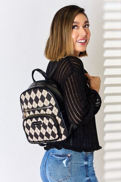 Pattern Leather Backpack - Hey Love Boutique