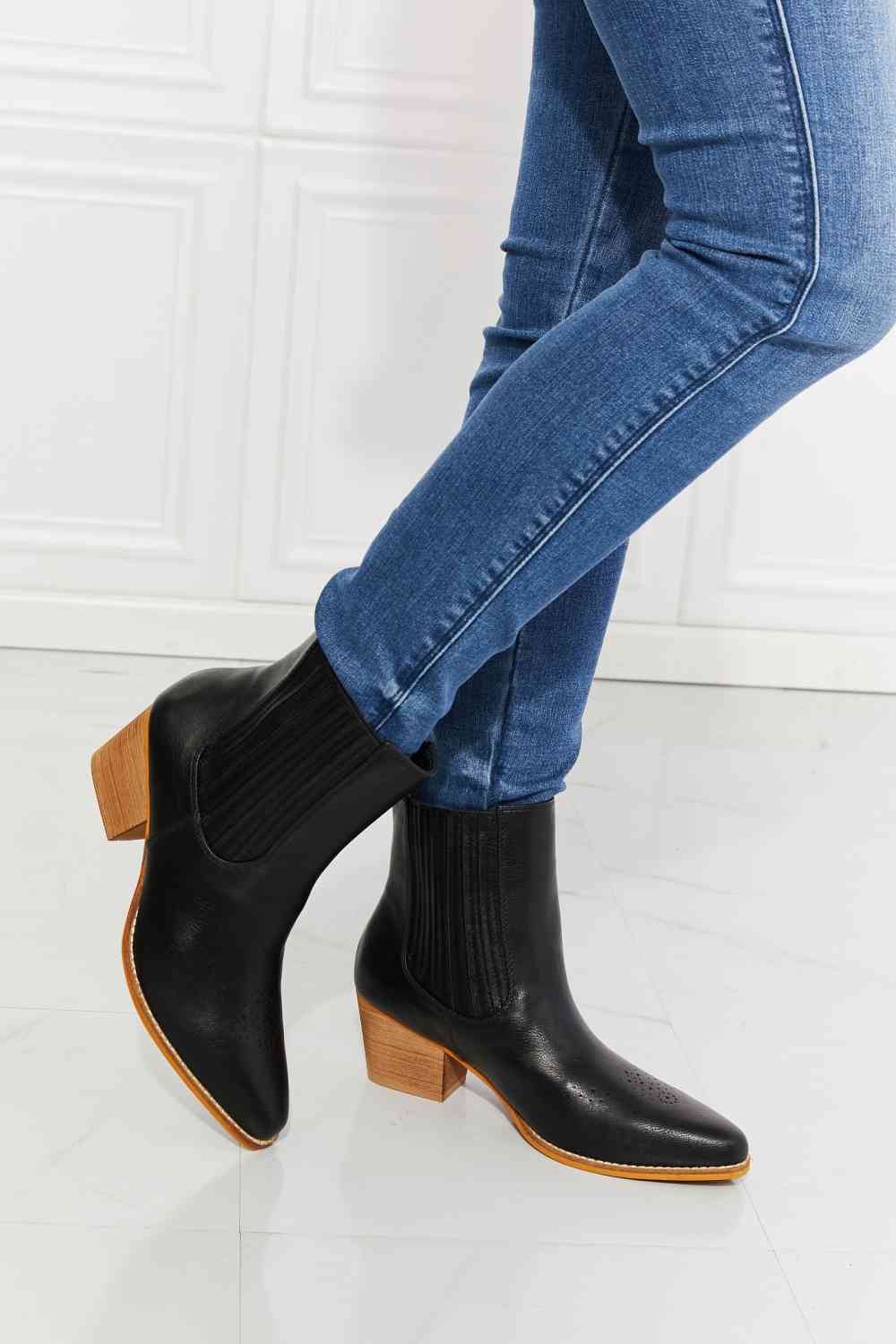 Stacked Heel Chelsea Boot