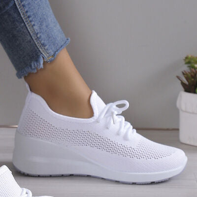 Mesh Breathable Platform Athletic Shoes - Hey Love Boutique