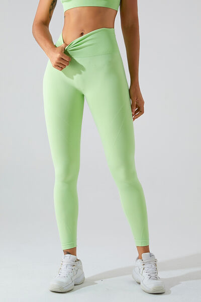 High Waist Wide Waistband Active Leggings - Hey Love Boutique