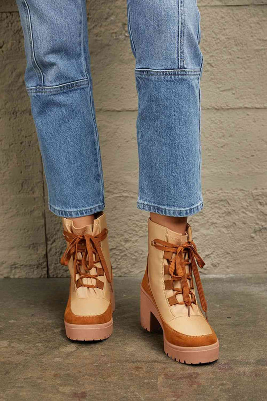 Lace Up Lug Boots