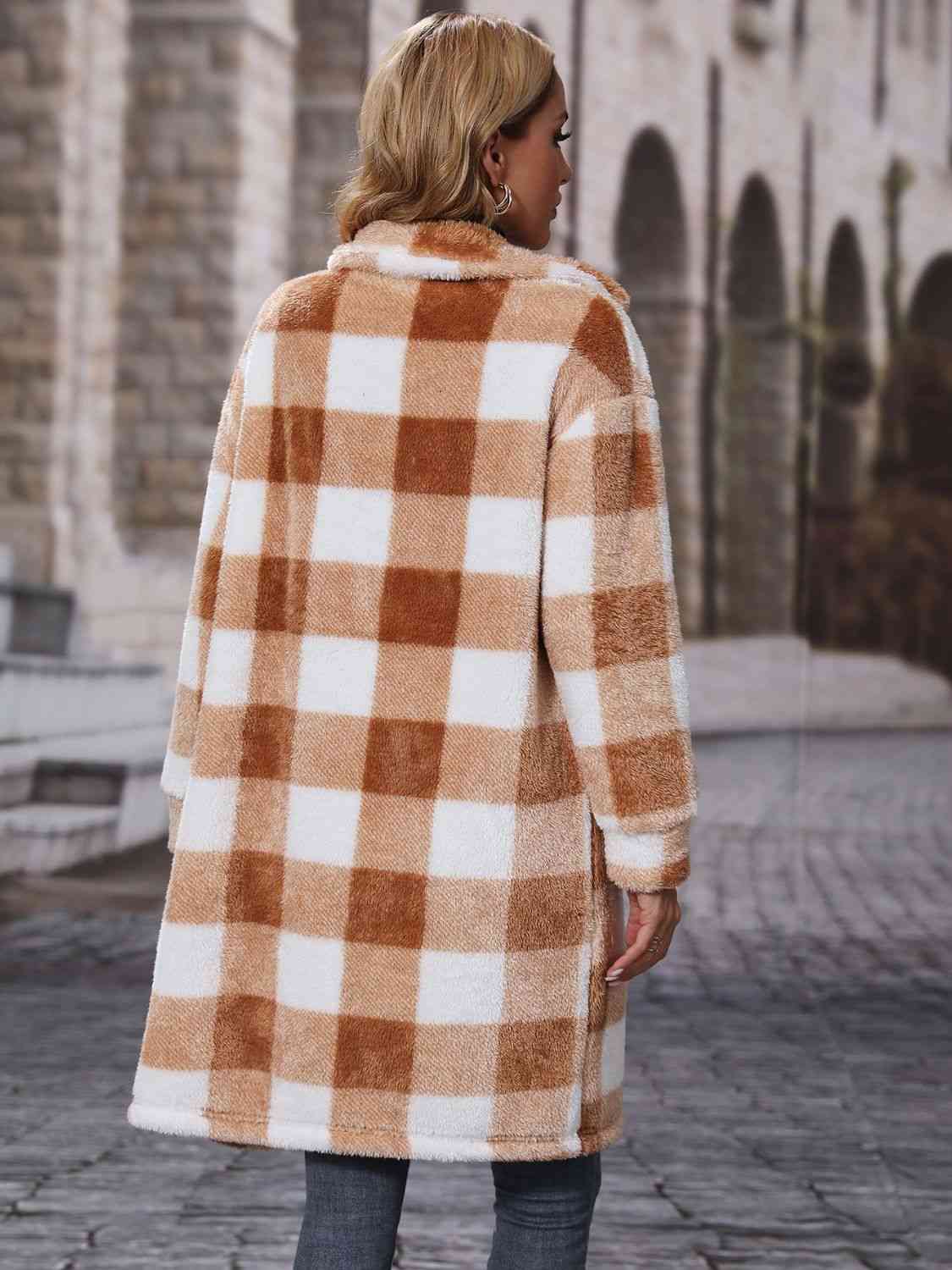 Plaid Button Down Coat