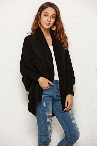 Open Front Batwing Sleeve Cardigan - Hey Love Boutique