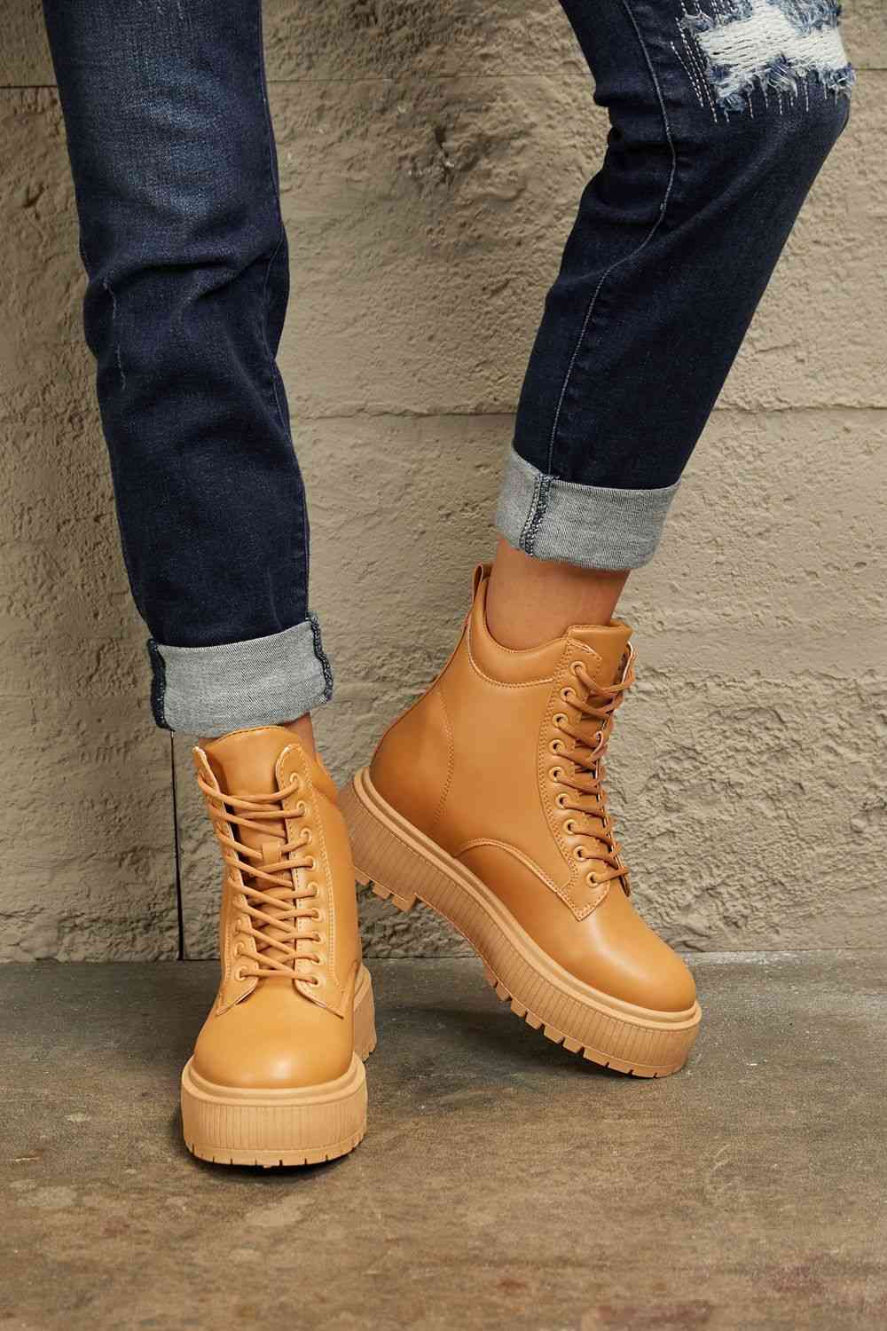 Platform Combat Boots - Hey Love Boutique