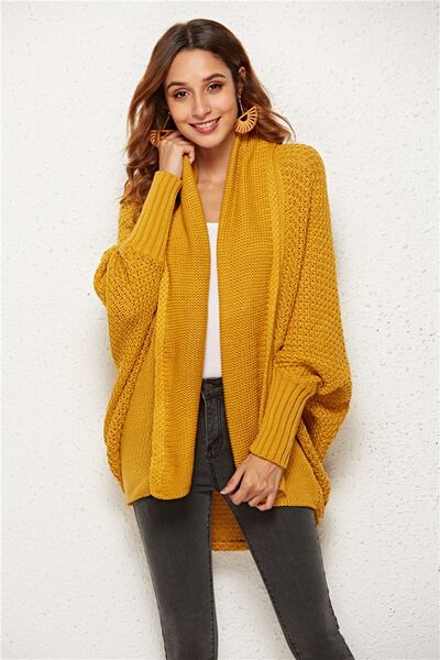 Open Front Batwing Sleeve Cardigan - Hey Love Boutique