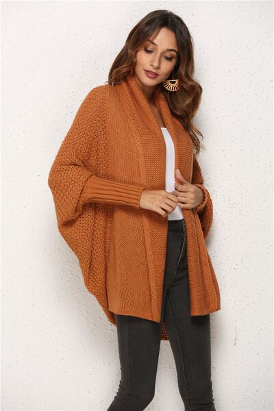 Open Front Batwing Sleeve Cardigan - Hey Love Boutique