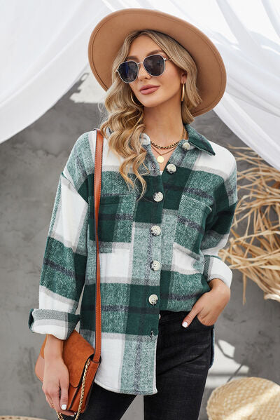 Plaid Button Up Shirt - Hey Love Boutique