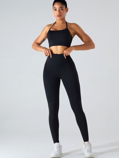 High Waist Wide Waistband Active Leggings - Hey Love Boutique