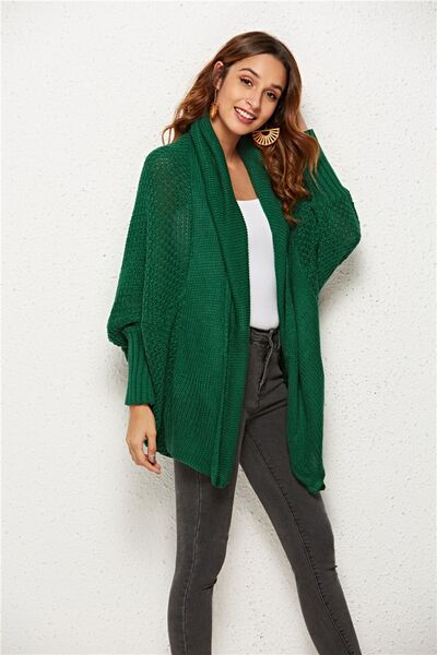 Open Front Batwing Sleeve Cardigan - Hey Love Boutique