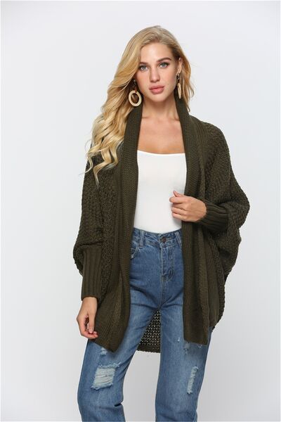 Open Front Batwing Sleeve Cardigan - Hey Love Boutique