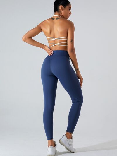 High Waist Wide Waistband Active Leggings - Hey Love Boutique