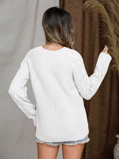 Openwork Sweater - Hey Love Boutique